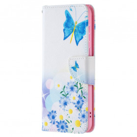 Capa Huawei P50 Borboletas e Flores Pintadas