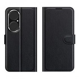 Capa de Couro Huawei P50 Litchi Clássico