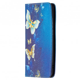 Tampa Flip Cover Huawei P50 Pro Butterflies coloridas