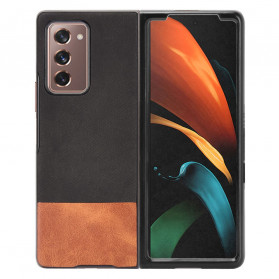 Samsung Galaxy Z Fold2 Capa em pele de dois tons