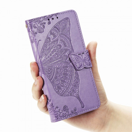 Samsung Galaxy Z Fold2 Capa de design Butterfly com cinta