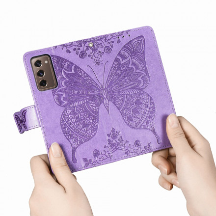 Samsung Galaxy Z Fold2 Capa de design Butterfly com cinta