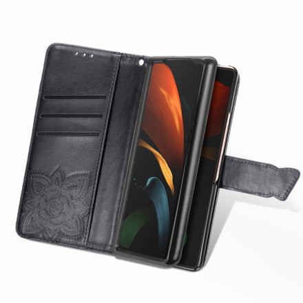 Samsung Galaxy Z Fold2 Capa de design Butterfly com cinta