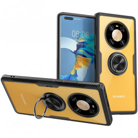 Huawei Mate 40 Pro Anel Transparente e Capa de Carbono