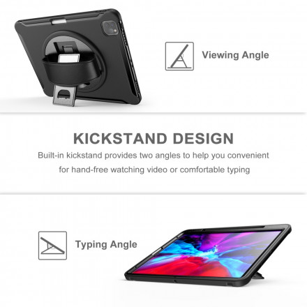 iPad Pro 12.9" Case (2021) (2020) (2019) Strap, Stand and Style Holder