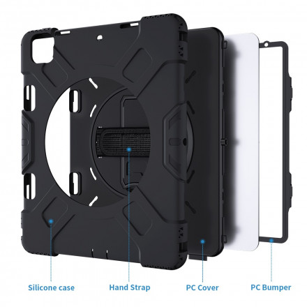 iPad Pro 12.9" Case (2021) (2020) (2018) Stand, Strap e Shoulder Strap