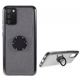 Samsung Galaxy A02s Glitter e Capa de Diamantes Suporte de Anel
