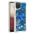 Samsung Galaxy A12 / M12 Glitter Case com Anel de Pé