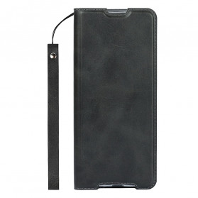 Capa Flip Cover Sony Xperia 1 III Cordão de Couro de Classe