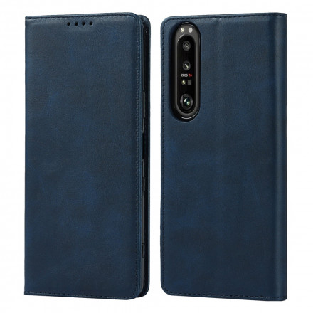 Capa Flip Sony Xperia 1 III Genuine Leather Classic