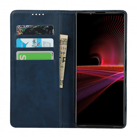 Capa Flip Sony Xperia 1 III Genuine Leather Classic