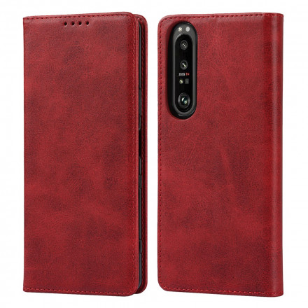 Capa Flip Sony Xperia 1 III Genuine Leather Classic
