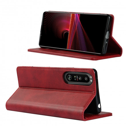 Capa Flip Sony Xperia 1 III Genuine Leather Classic