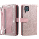 Samsung Galaxy A12 / M12 Capa com fecho de correr reforçada de contorno Samsung Galaxy A12 / M12 Capa com fecho de correr reforçada de contorno