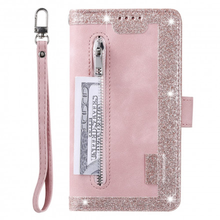 Samsung Galaxy A12 / M12 Capa com fecho de correr reforçada de contorno Samsung Galaxy A12 / M12 Capa com fecho de correr reforçada de contorno