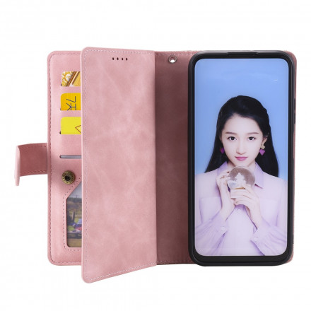 Samsung Galaxy A12 / M12 Capa com fecho de correr reforçada de contorno Samsung Galaxy A12 / M12 Capa com fecho de correr reforçada de contorno