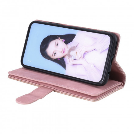 Samsung Galaxy A12 / M12 Capa com fecho de correr reforçada de contorno Samsung Galaxy A12 / M12 Capa com fecho de correr reforçada de contorno