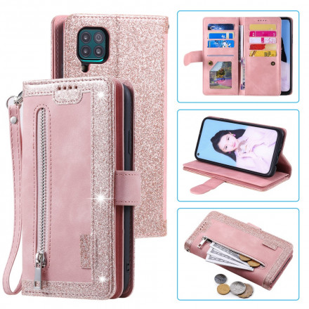 Samsung Galaxy A12 / M12 Capa com fecho de correr reforçada de contorno Samsung Galaxy A12 / M12 Capa com fecho de correr reforçada de contorno