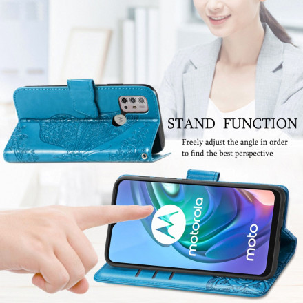 Moto G30 / Moto G10 Meia Capa de Borboleta Moto G30 / Moto G10 Meia Capa de Borboleta