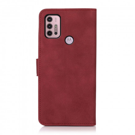 Moto G30 / Moto G10 Capa de Couro Texturizada KHAZNEH