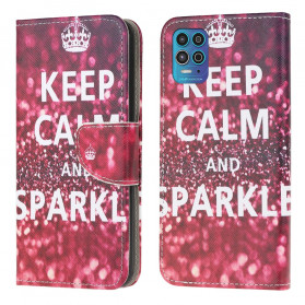 Capa Moto G100 Keep Calm and Sparkle