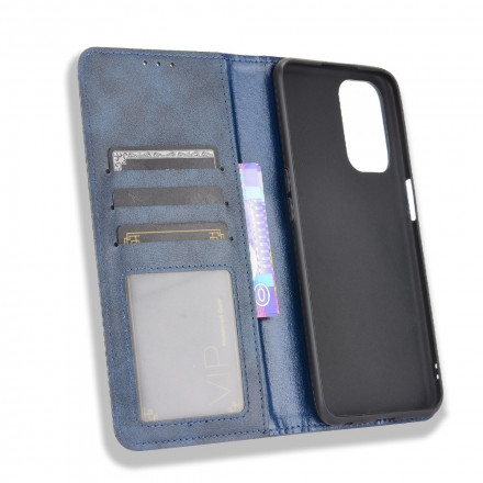 Tampa Flip Cover em frente à A54 5G / A74 5G Efeito Couro Vintage Styling