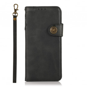 Capa Oppo A54 5G / A74 5G Botão de Couro KHAZNEH