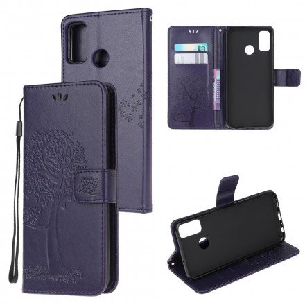 Moto G50 Árvore & Mocho Capa de CordÃ£o