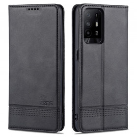 Tampa Flip Cover em frente ao A94 5G Estilo Couro AZNS