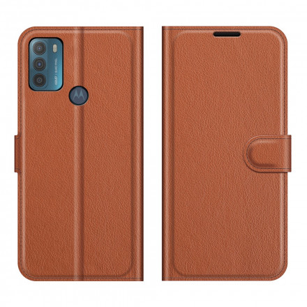 Capa Moto G50 Efeito Lychee Clássico