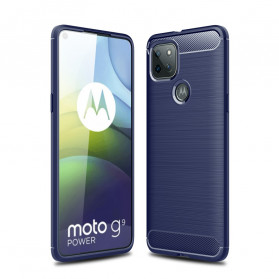 Capa de fibra de carbono escovada Moto G9 Power