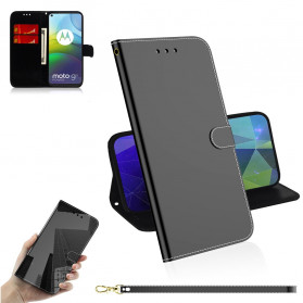 Moto G9 Power Case Capa de Espelho de Couro
