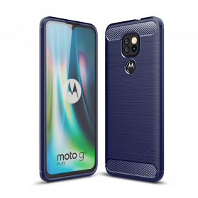 Capa de fibra de carbono escovada Moto G9 Power
