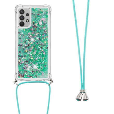 Samsung Galaxy A32 4G Glitter Case com Lanyard