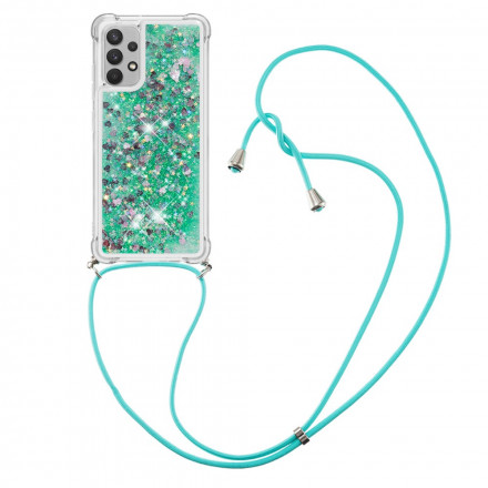 Samsung Galaxy A32 4G Glitter Case com Lanyard