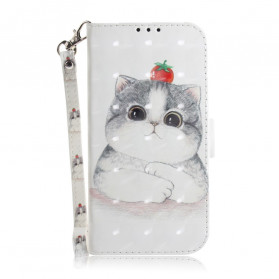 Moto G9 Tocar capa Tomate no Lanyard Cat