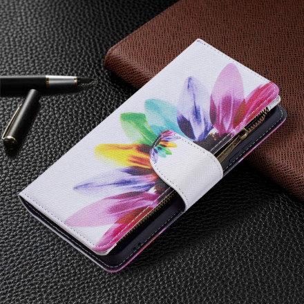 Samsung Galaxy A32 4G Flor de bolso com fecho de correr