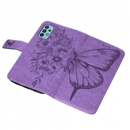 Samsung Galaxy A32 4G Capa de design Butterfly A32 com cinta