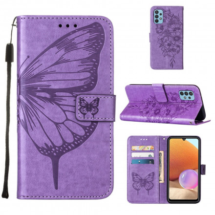 Samsung Galaxy A32 4G Capa de design Butterfly A32 com cinta
