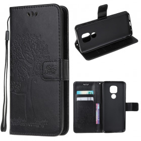 Moto G9 Jogar Borboletas e Flores Capa de Cordão