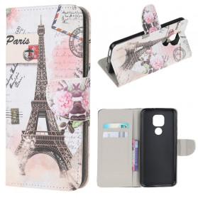 Capa da Torre Eiffel Moto G9 Play Retro