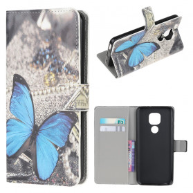 Moto G9 Jogar com capa Butterfly Blue