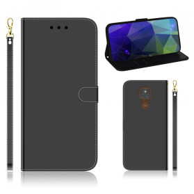 Moto G9 Capa de Espelho de Couro de Moto G9