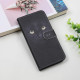 Samsung Galaxy A22 5G Capa de olhos de gato preto com cinta
