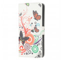 Samsung Galaxy A22 5G Case Butterflies e Flores