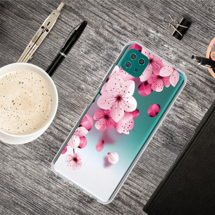 Capa Samsung Galaxy A22 5G Flores Pequenas Rosa