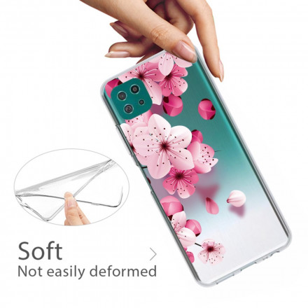 Capa Samsung Galaxy A22 5G Flores Pequenas Rosa