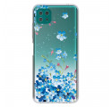 Capa Samsung Galaxy A22 5G Blue Flower