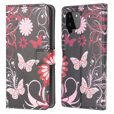 Samsung Galaxy A22 4G Case Butterflies e Flores