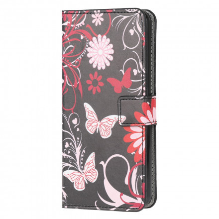 Samsung Galaxy A22 4G Case Butterflies e Flores